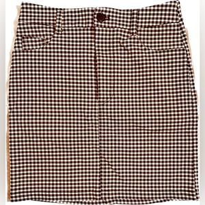 NEW Forever 21 Plaid Mini Skirt Size S, Brown Black checkered, New Without Tag